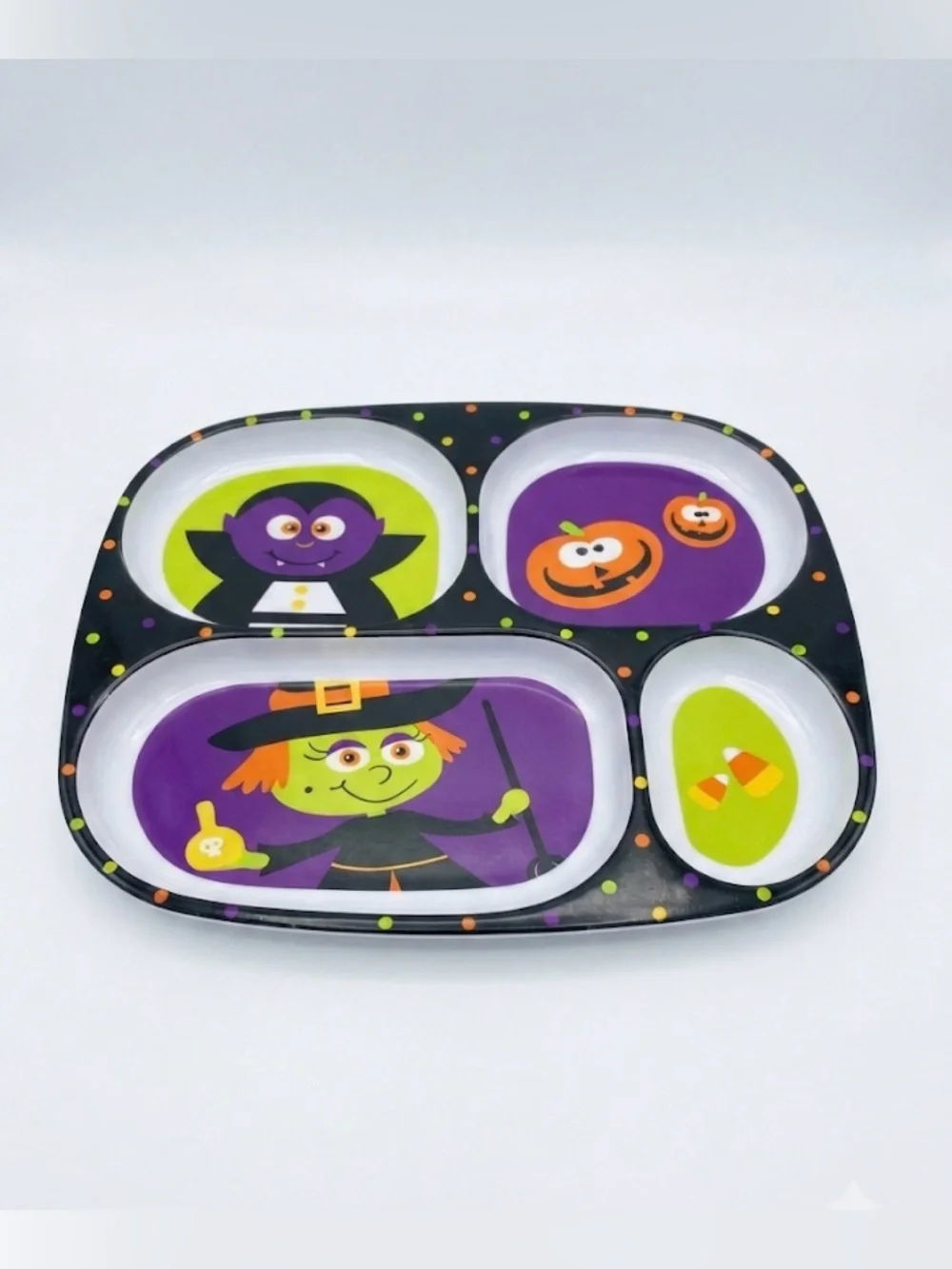 Pre loved 🎃 4-section Halloween melamine divided plate for kids